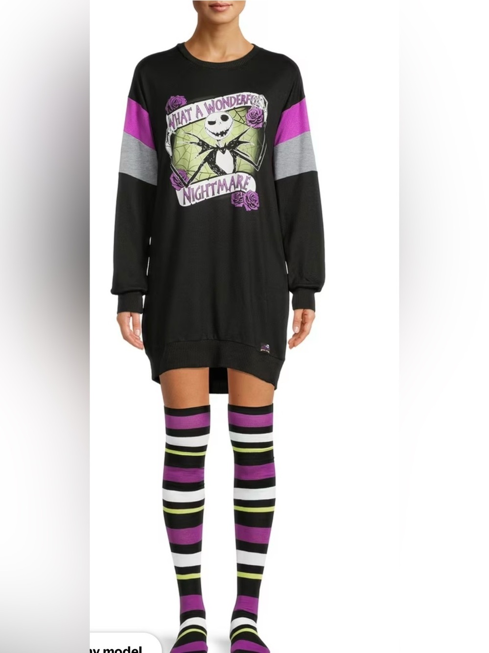 Disney's Nightmare Before Christmas Crew Women's and Women's Plus Sleepshirt 2X